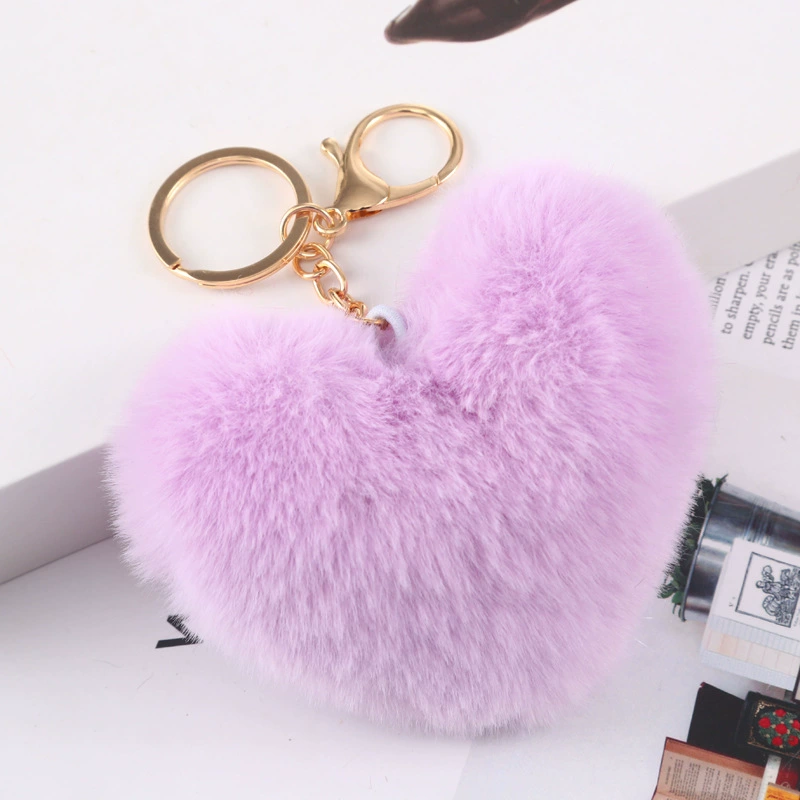 Plush keychain heart-shaped, bag
