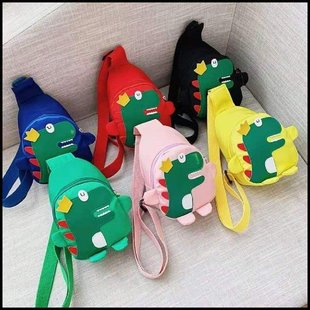 Детская сумка для мальчиков, сумка через плечо, динозавр, детская уличная нагрудная сумка, рюкзак для выхода на улицу, в корейском стиле