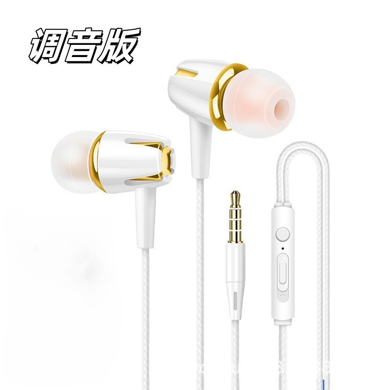 3.5 round hole wired headset type-c semi-in-ear HD call mobile phone with mark headset factory wholesale