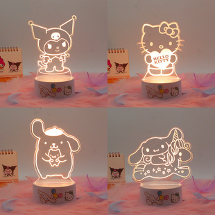 Kurome Peripheral 3d Night Light Cinnamon Dog Cartoon Character logo Table Lamp Cultural and Creative Gift Atmosphere