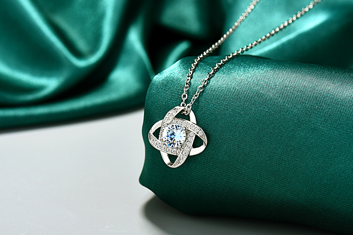 14K Gold Plated Clover Necklace Image 1