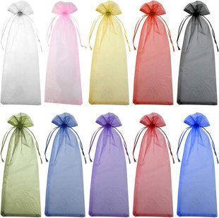 Wholesale cosmetics organza bag perfume bottle Pearl yarn mesh bag black solid color beam yarn bag with fixed LOGO