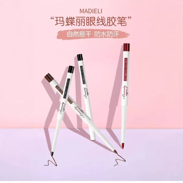 genuine goods eyeliner glue pen Ma Dieli color lying silkworm pen easy to color waterproof not easy to faint eyeliner students novice