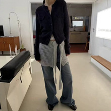 韩国东大门2026拉美新款叠穿性感辣妹百搭镂系带半身短裙女屁帘