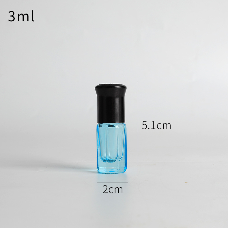 Botella de bola de rodillo de 10ml botella de perfume de aceite esencial de vidrio engrosado colorido sub-botella de viaje pequeña botella vacía botella de cuentas de muestra de masaje