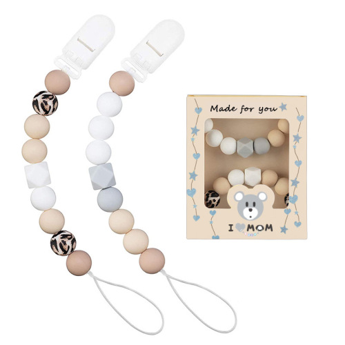 Silicone teether pacifier chain