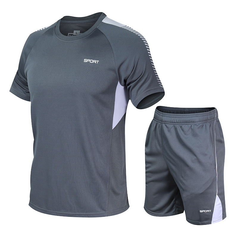 2025 nuevo traje de ropa deportiva para hombres que absorben el sudor y se secan rápidamente.