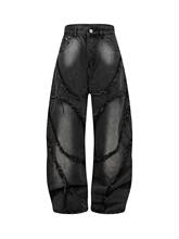 D 60217 Hanging Fringe Design Jeans ����ţ�п� �羳ŷ��