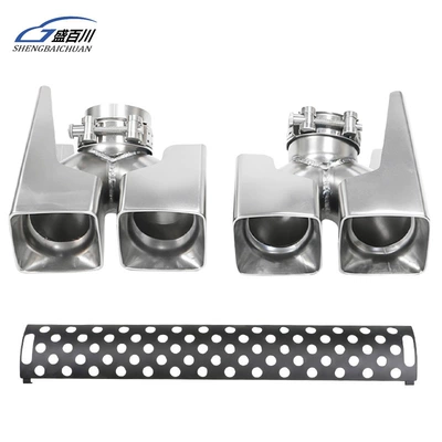 Suitable for Land Rover New Exhaust pipe - 22-24-four-silver-3-piece-set-support-installation