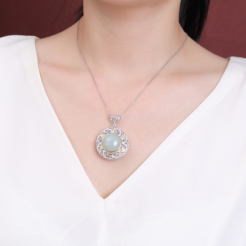 Mặt dây chuyền bạc 925 phong cách cổ điển — Mặt dây chuyền đơn (không có dây chuyền)
