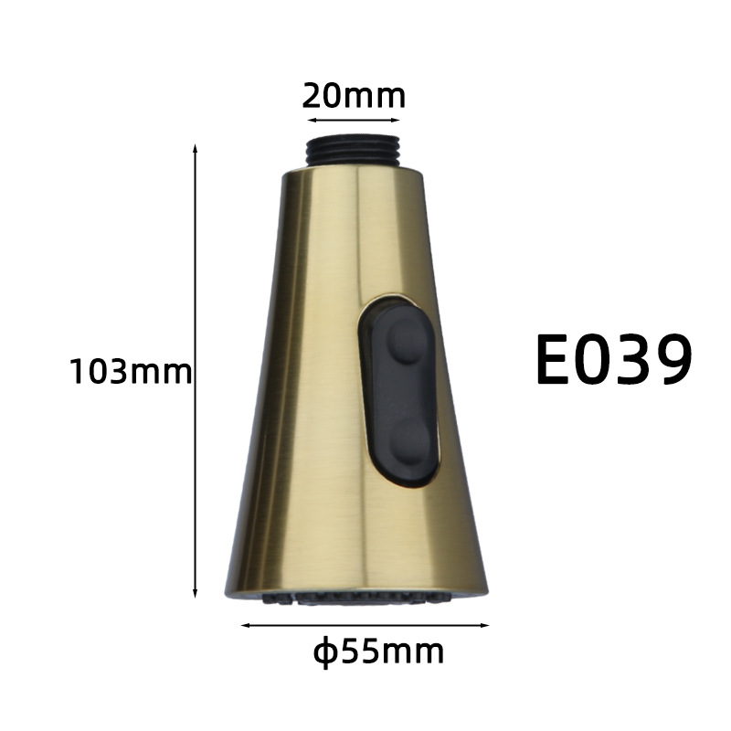 Kitchen pull-out faucet, showerhead, retractable replaceable head, dishwashing and kitchen sink pressurized anti-splash water outlet accessories undefined