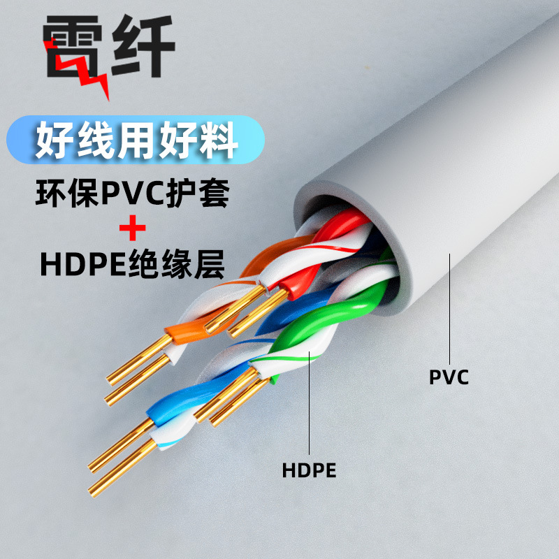 超五类网线室内整箱电脑监控线cat5e非屏蔽视频万兆宽带线千兆