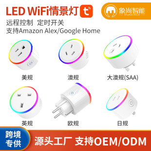 Foreign trade best selling items wifi smart socket graffiti Smart Socket US regulations British regulations European regulations scene lamp socket