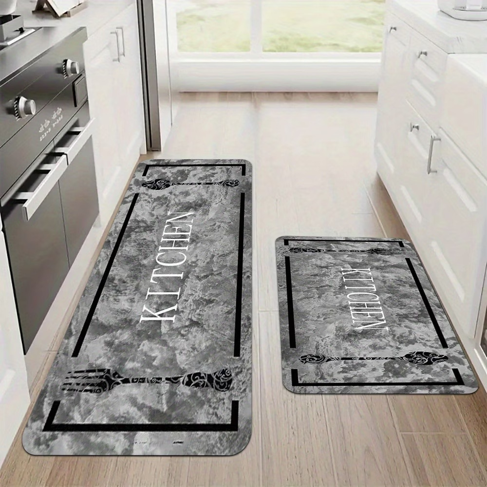 Amazon transfronterizo alfombra de restaurante anti-deslizante retro americana resistente a la suciedad absorción de agua absorción de aceite alfombra de cocina
