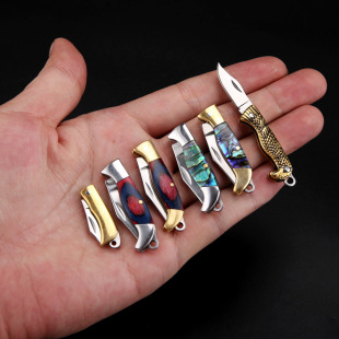 in stock Knife Mini Folding Knife Legal Pocket Knife Brass Knife Keychain Unpacking Express Unpacking Small Knife