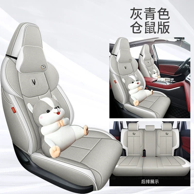 CS75PLUS special car seat: Modelə uyğun (Original) oturacaq örtükləri - hamster-version-gray-cyan-half-pack-in-the-back-special-car