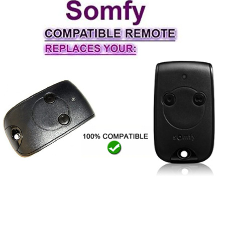 兼容 SOMFY KEYGO  RTS车库门遥控器门控制车库命令433.92MHz