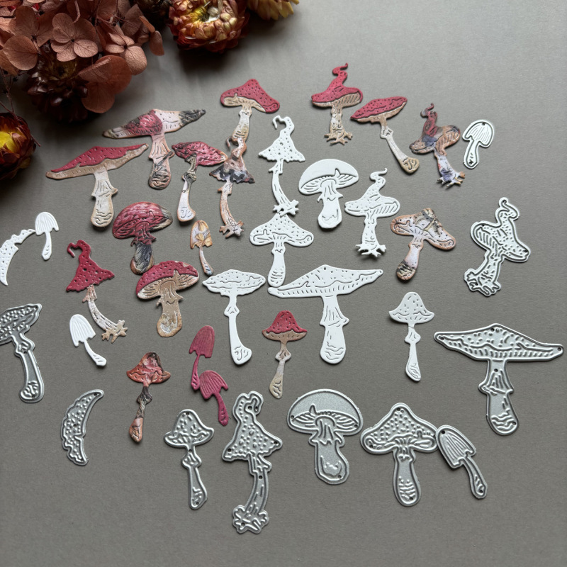 迷你小蘑菇切割模具碳钢模板 手帐手工拼贴scrapbook diy素材|undefined