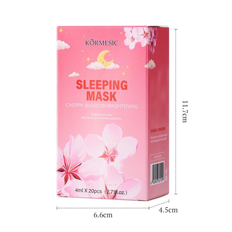 KORMESIC máscara facial para dormir en inglés, máscara facial para dormir, fábrica al por mayor, comercio exterior al por mayor