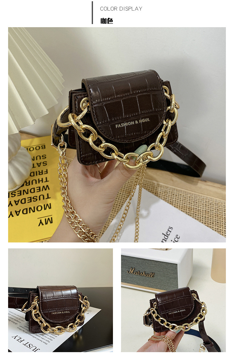 Fashion Stone Pattern Mini Chain Small Waist Bag Wholesale Nihaojewelry display picture 8