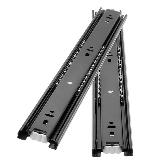 Factory wholesale 4510 thickened drawer slide rail rail damping buffer three-section rail side mounted mute slide rail