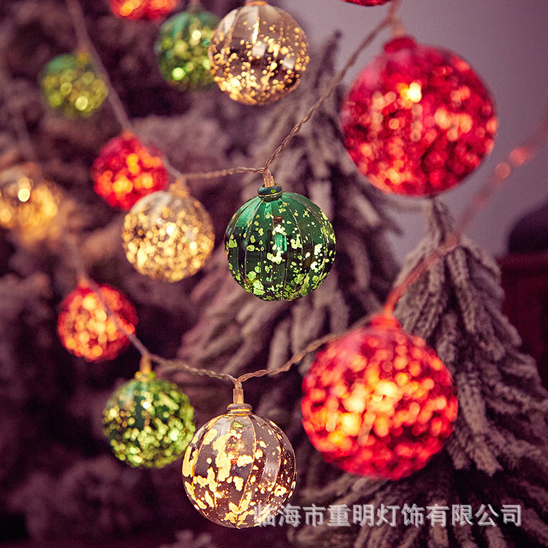 Transfronterizos LED de Navidad lámpara de estrella galvanizada colgante decoración de árbol de Navidad atmósfera impresión de lámpara de color