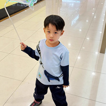 加工定制男童t恤长袖25年秋新款儿童上衣打底衫儿童内搭外贸童装