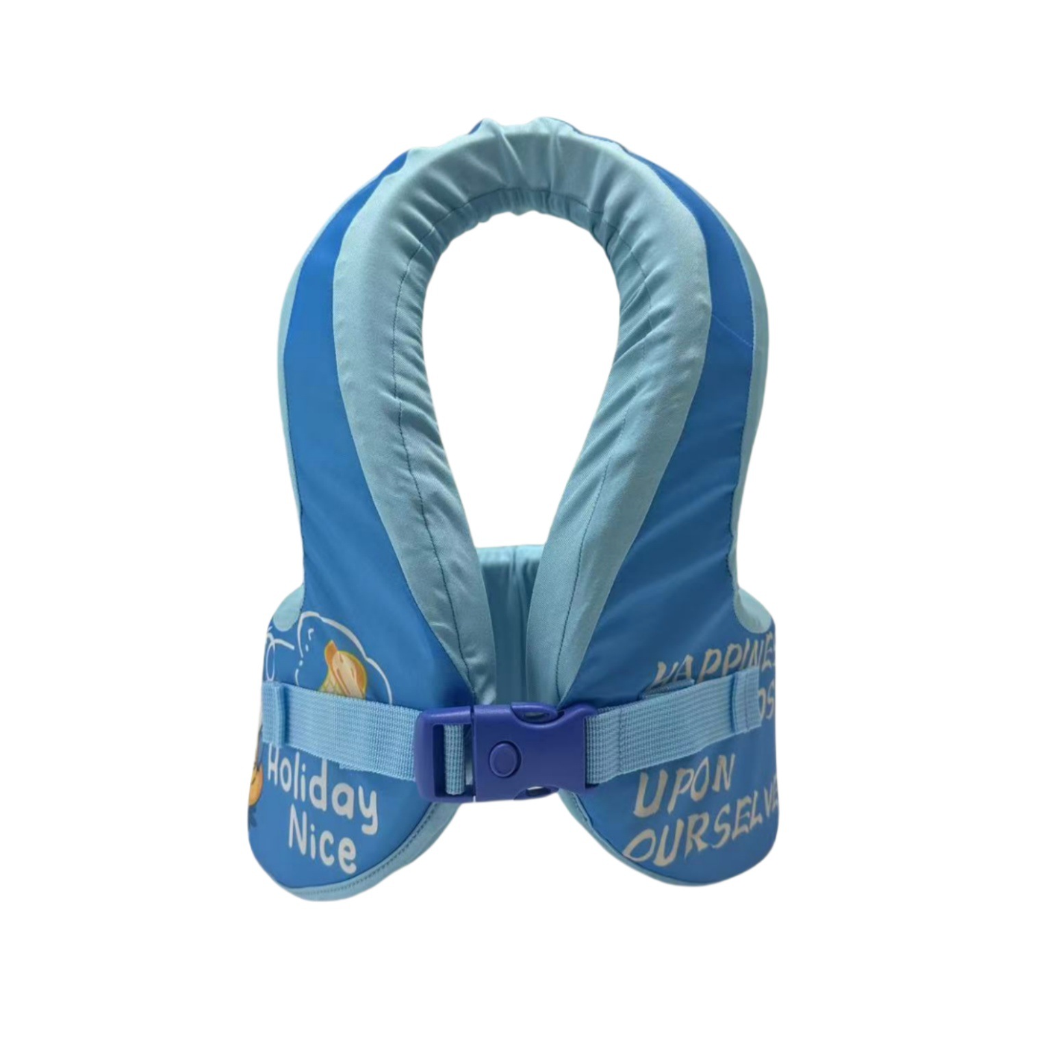 跨境热销便携式儿童浮力背心泳衣防溺水免充气游泳NBR记忆棉脖圈