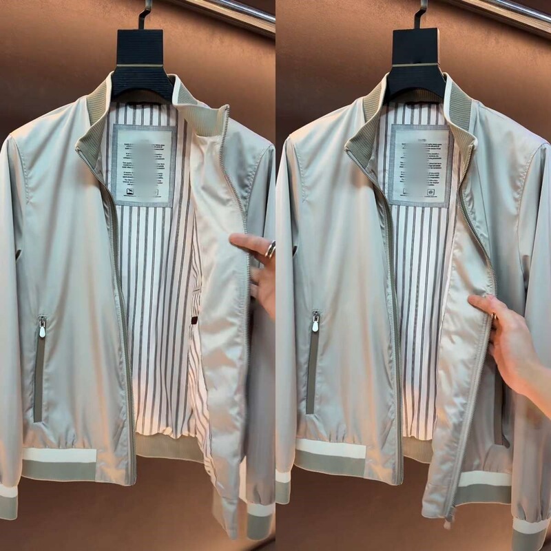 Autumn new collection: stylish, versatile, and effortlessly cool men's jacket with a sophisticated and comfortable, loose-fitting design, perfect for business casual wear