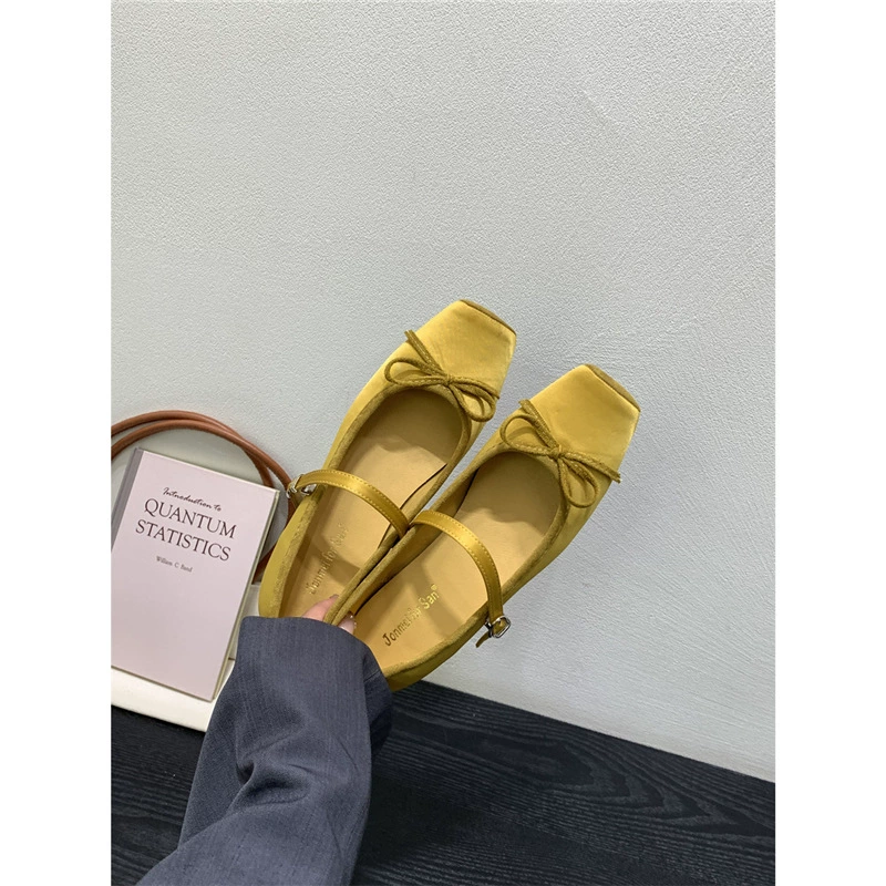Балетки Mary‑Jane с бантом и ремешком, в стиле Chanel, весенние, размеры 35–39