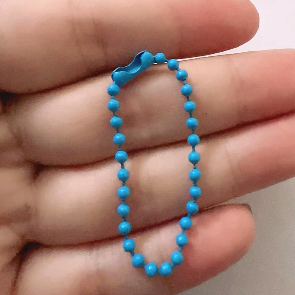 En stock color pintura metal grano cadena joyería accesorios spray pintura Goka cadena ropa juguete etiqueta cadena