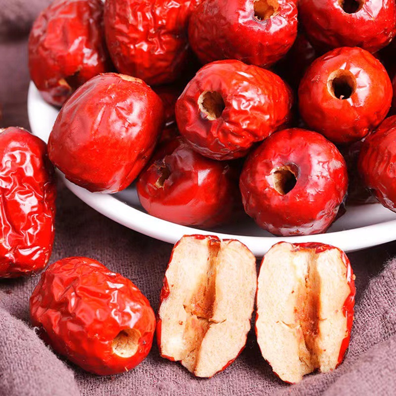 Wholesale Cangzhou Jinsixiao Jujubes 500g, Small Red Dates for Zongzi, Stewing Soup, Cooking Porridge, Bulk Red Dates, Seedless Jinsixiao