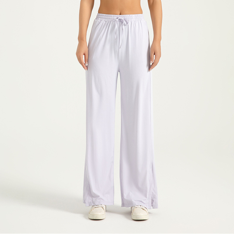 Zona transfronteriza de Juyitang pantalones de cintura alta y piernas anchas para mujeres, pantalones deportivos anti-UV de hielo desnudos