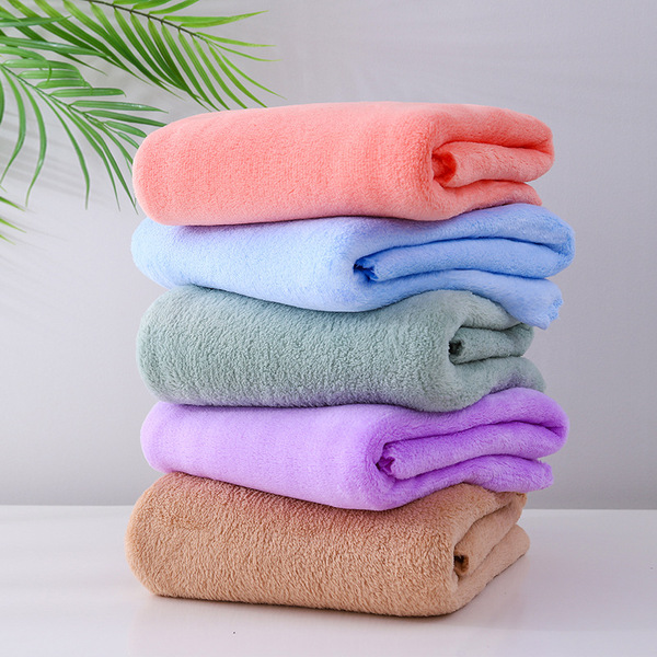 coral bath towel