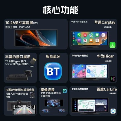 Screen, Reversing Image, Carlife, Driving recorder