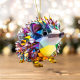 Amazon explosions cartoon hedgehog and dog 2D flat acrylic car rearview mirror accessories backpack small pendant