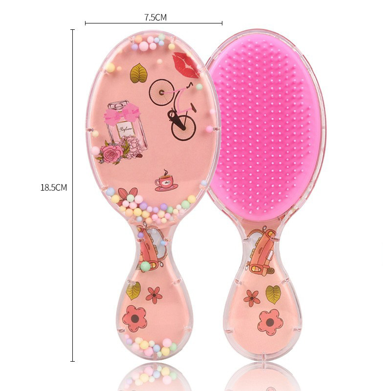 Pein de dibujos animados transfronterizos personalizados cuadrados portátiles impresión transparente arco iris masaje fluido bolsa de aire estudiante