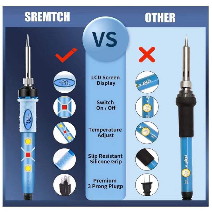 Fabricantes al por mayor transfronteriza termostática traje de hierro eléctrico temperatura ajustable con interruptor pluma de soldadura reparación Kit de soldadura