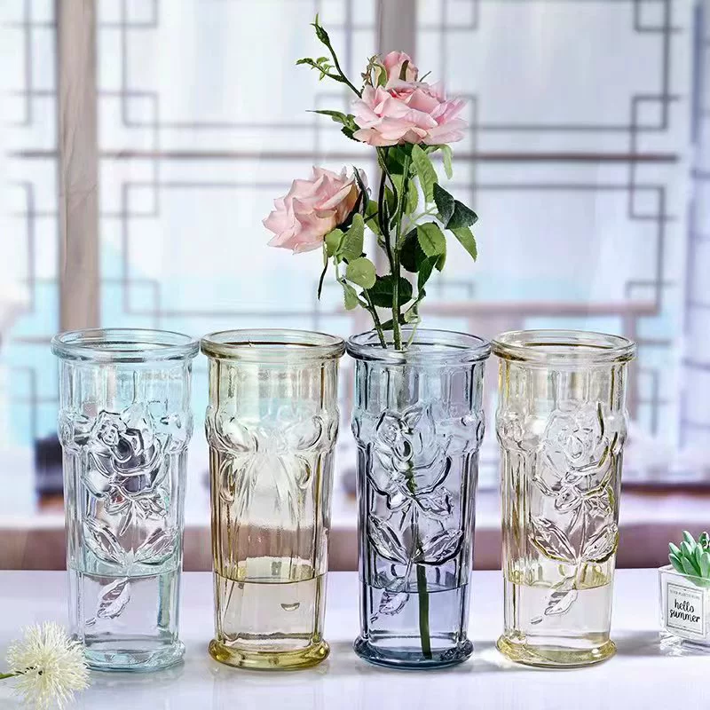 Высококачественная стеклянная прозрачная ваза в европейском стиле, водные цветы, роза, лилия, украшения для гостиной, ваза для украшения офиса