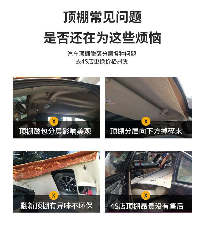 Car Ceiling Cloth Fabric Peeling Repair, Car Ceiling Cloth Renovation, Original Car Fabric with Sponge Interior Modification, Wholesale