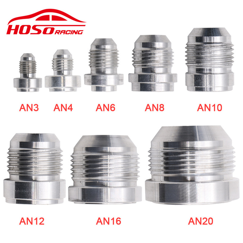 Car Modification Aluminum Alloy Fuel Tank Oil Pipe Welding Connector Tax-Included Price An16 Automotive Parts Welding-Type Connector An20