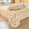 Milk velvet bed cover-Huajian cherry