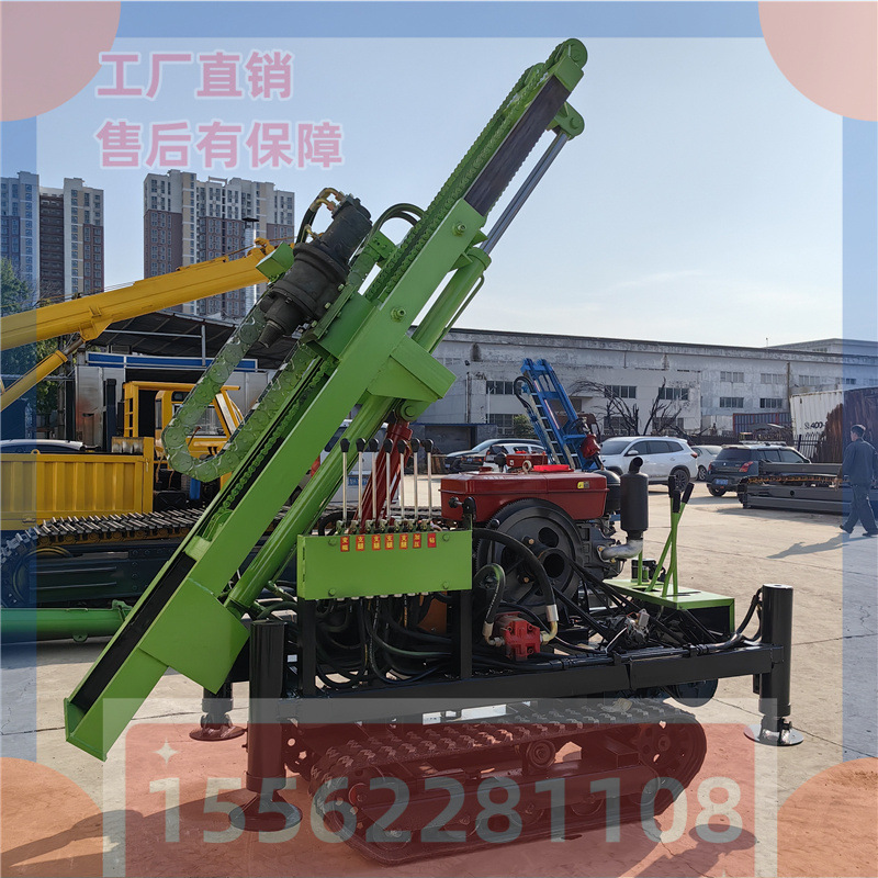 履带打桩机多功能钻桩机太阳能光伏板 打桩旋转底盘履带打桩机