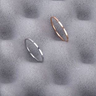 Ring Plain Ring Korean Style Tail Ring Rose Gold Index Finger Titanium Steel Joint Ring Little Finger Simple Thin Female Couple Student Ring