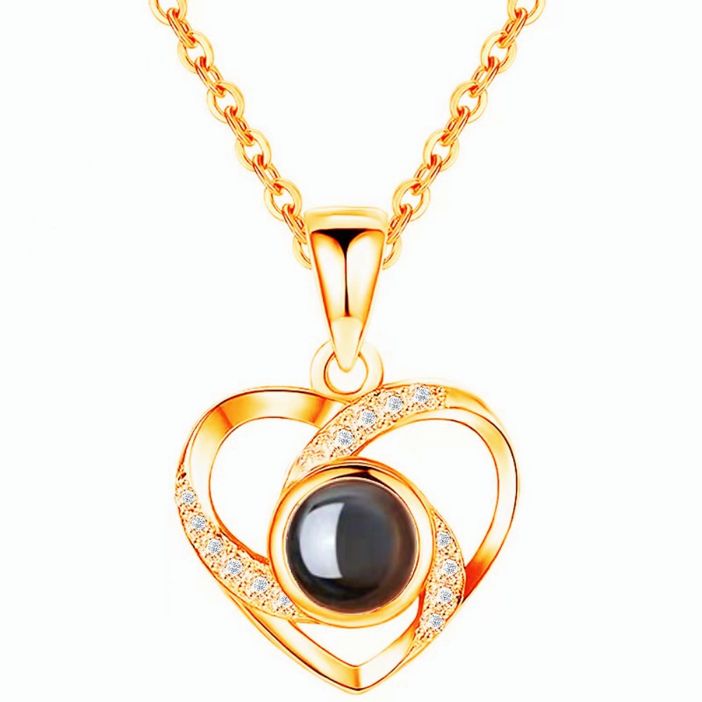 Simple Style Heart Shape Sterling Silver Plating Pendant Necklace display picture 1