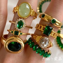 ŷ��INS����������18K�������Ƕ��ɫ�ʯ��ָŮʿʱ�аٴ�ָ��