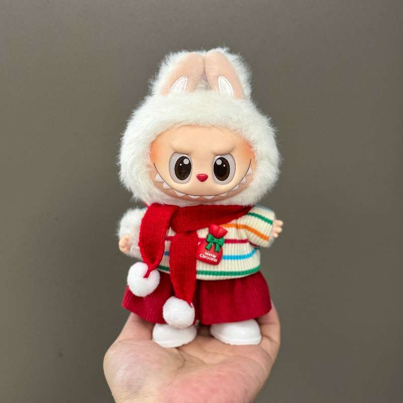 Labubu ラブブベビー服第一世代と第二世代 17 センチメートルビニール人形ペンダントぬいぐるみ服スーツスカート|undefined