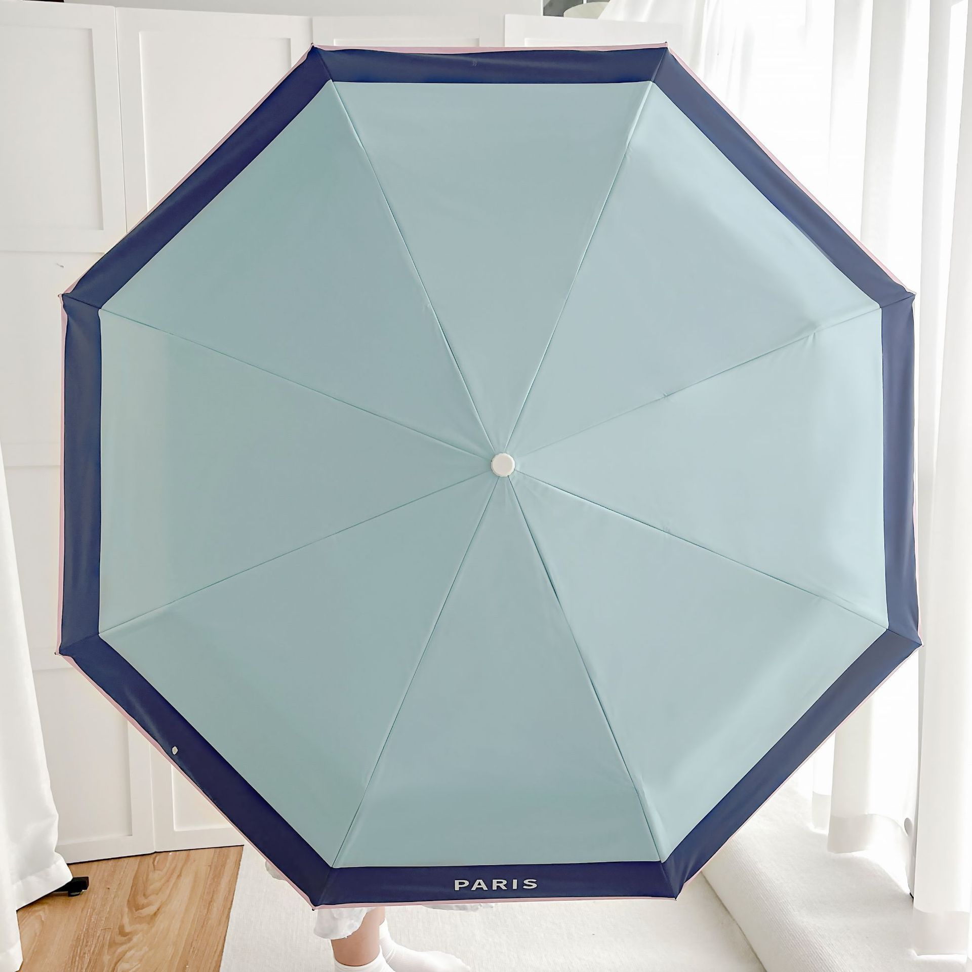 Paraguas de sol completamente automático, protección solar, protección UV, paraguas de sol para mujer, paraguas plegable de alta gama de doble uso, paraguas de cinco pliegues