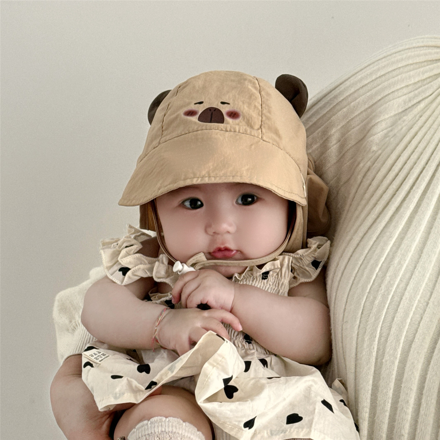 Sombrero de bebé, sombrero de verano, sombrero de verano, sombrero de pescador para bebé, sombrero para el sol para niñas, sombrero de chal al aire libre para panda para niños, delgado