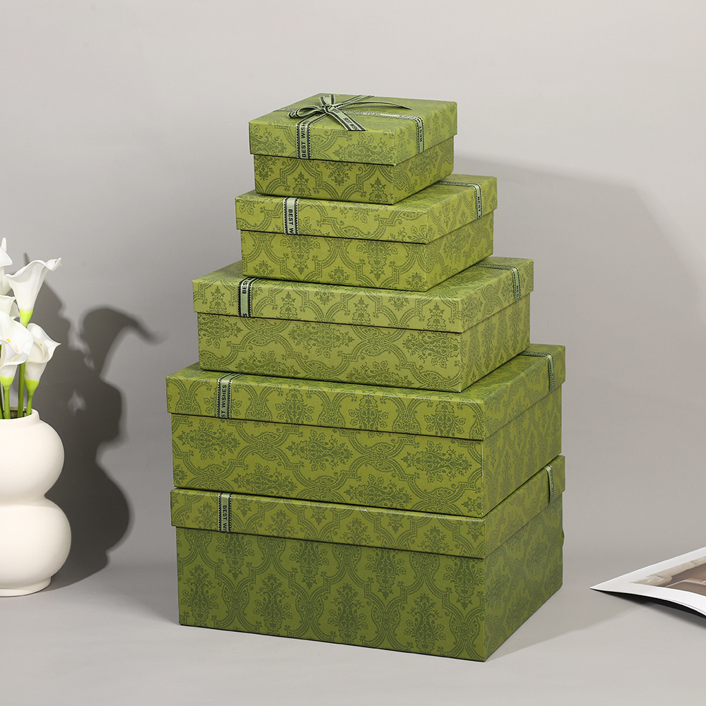 Inventario Tiandian cubierta caja de regalo de textura arco caja de regalo de cumpleaños caja de almacenamiento caja de embalaje caja de regalo al por mayor